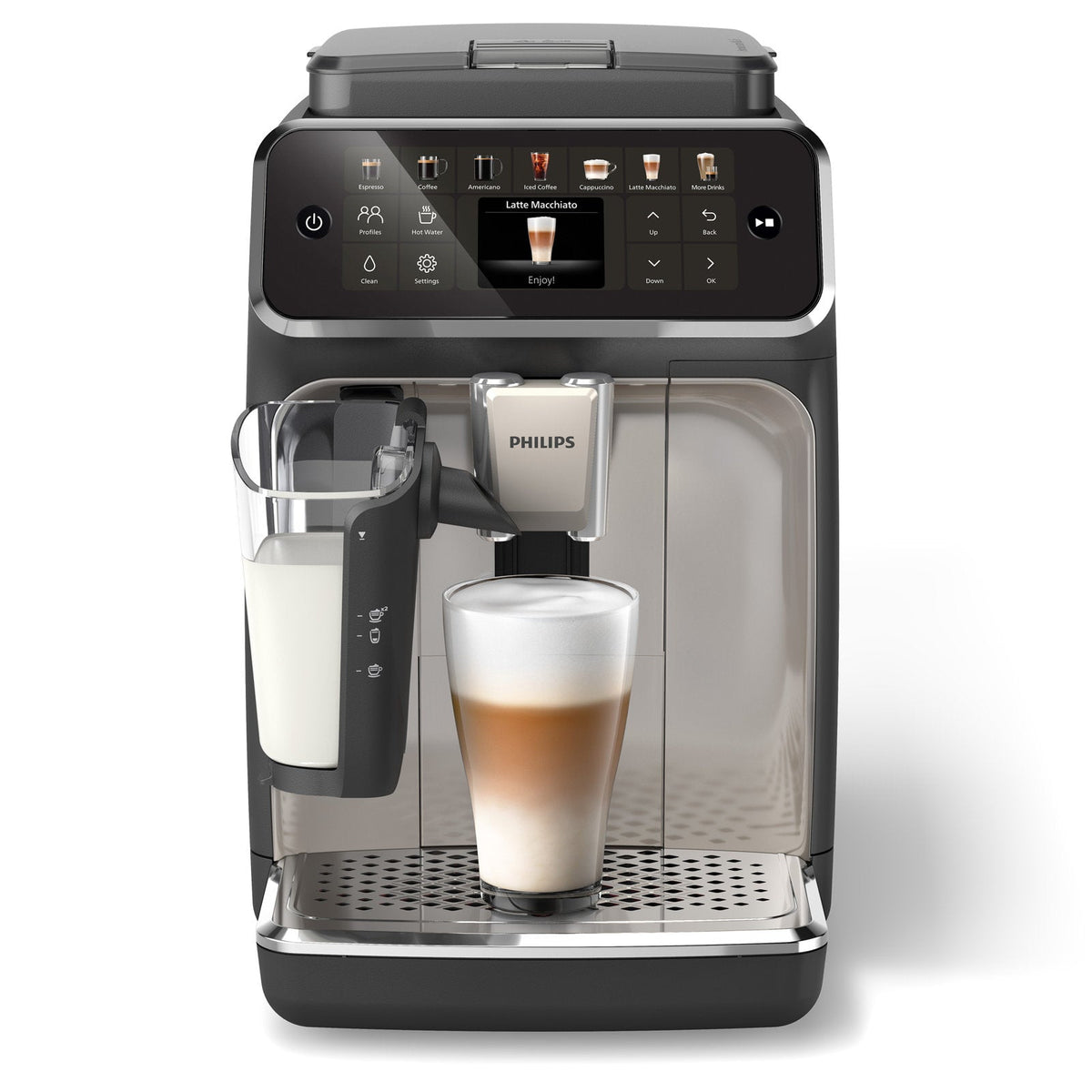 Fully Automatic Espresso Machine with LatteGo Milk Frother — product view 1