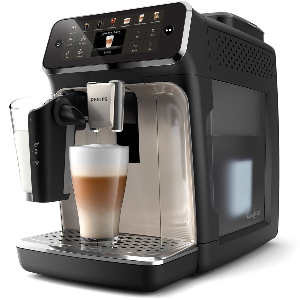 Fully Automatic Espresso Machine with LatteGo Milk Frother — product view 2