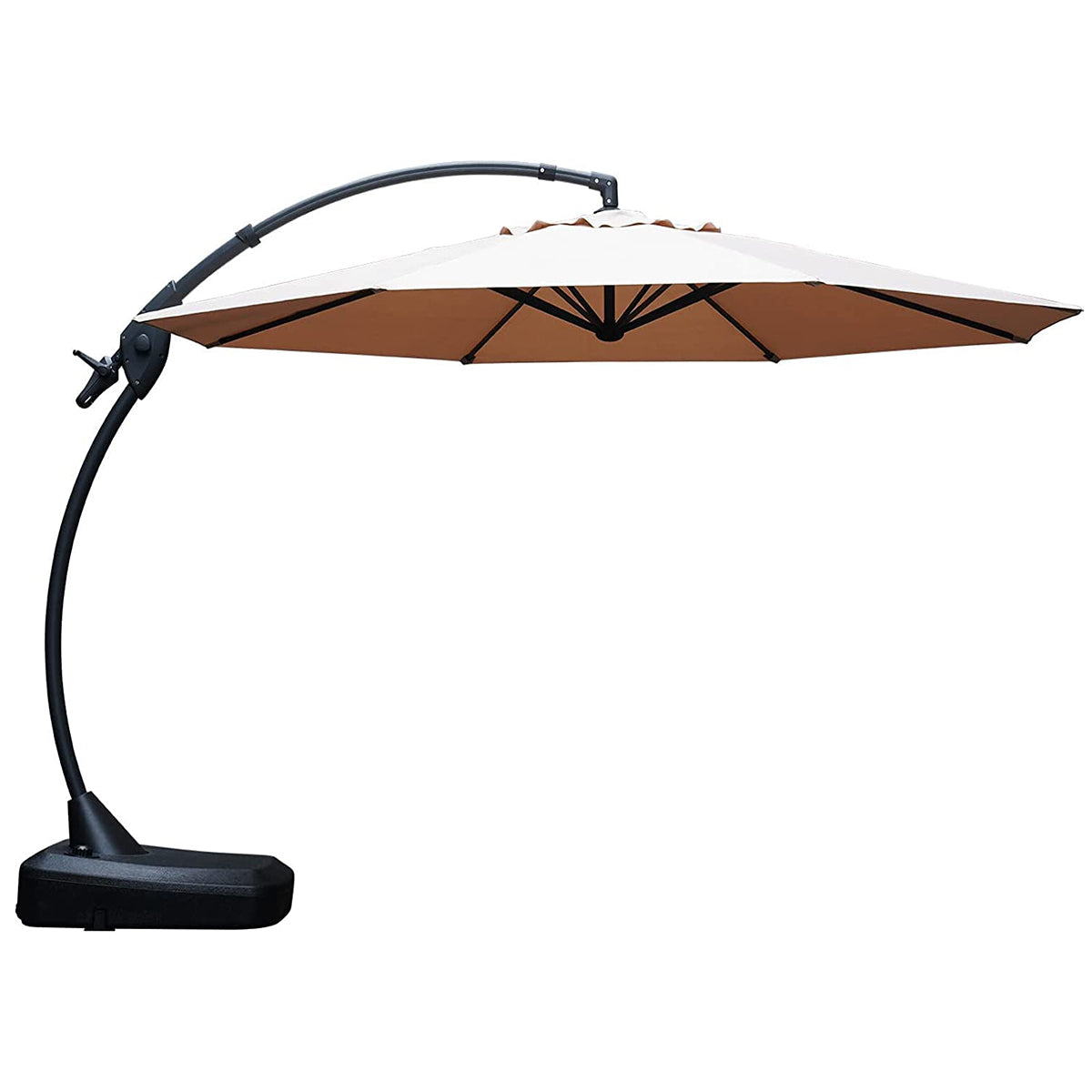 LOUNGE YARD 11FT Cantilever Patio Umbrella with Base | Large Round Outdoor Shade for Garden, Deck & Pool — product view 2