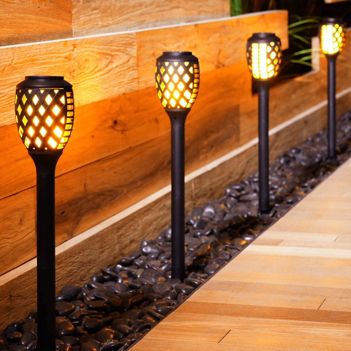 Outdoor Solar Torch Light with Water-Resistant Flickering Flames — product view 6