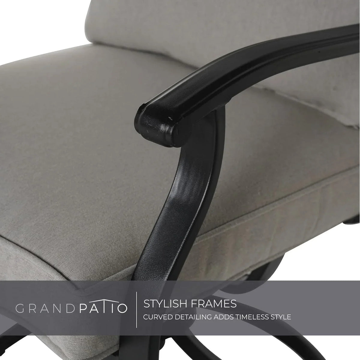 LOUNGE YARD 2-Piece Outdoor Dining Chair Set, 2 Steel Leather-Look Wicker 360-Degree Swivel Patio Chair — product view 5