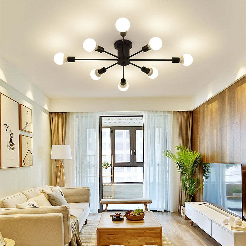 Silva Modern Simple Flush Mount Ceiling Light, 6/8/10 Heads — product view 2