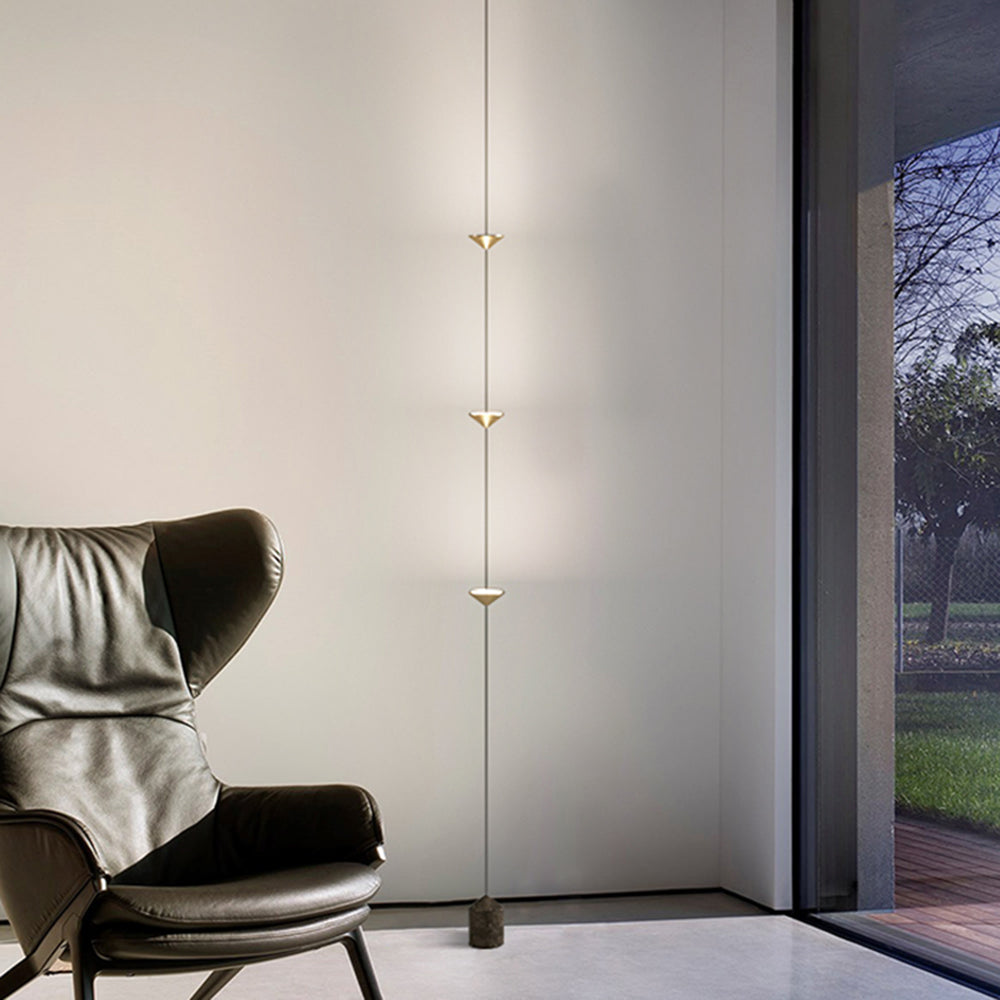 Arisha Full-Length Minimalist Linear Floor Lamp, 3 Bulbs — product view 7