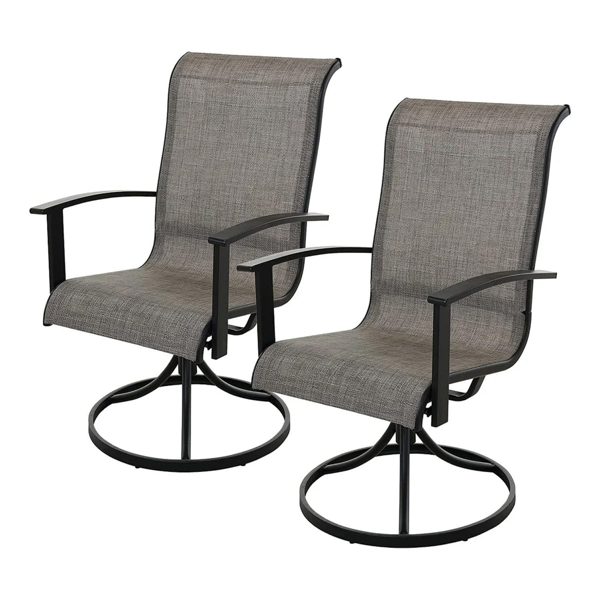 LOUNGE YARD Outdoor Swivel Rocking Patio Dining Chairs Set — product view 3