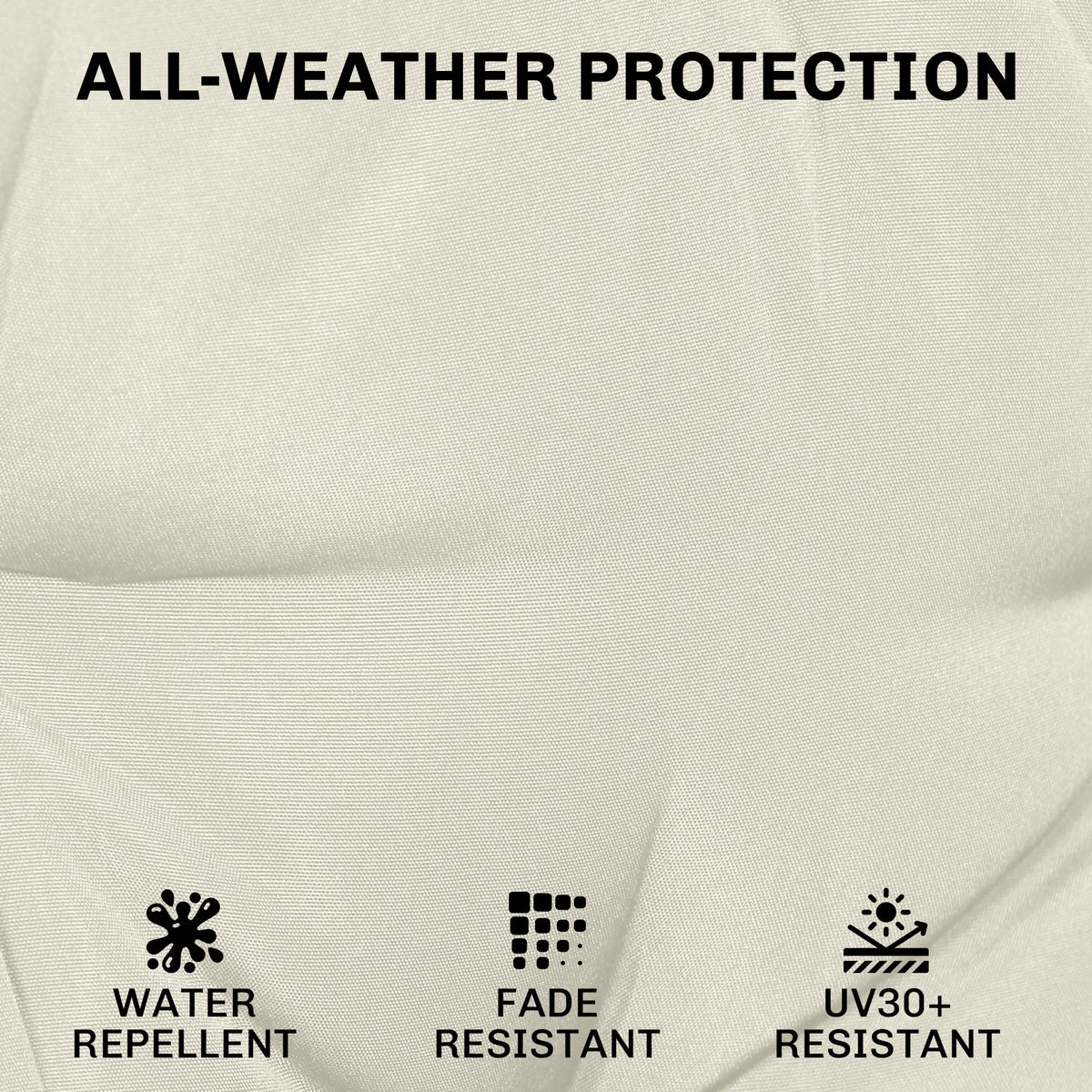 Set of 2 Outdoor Chair Seat Cushions, 40 x 40 cm, Cream White — product view 7