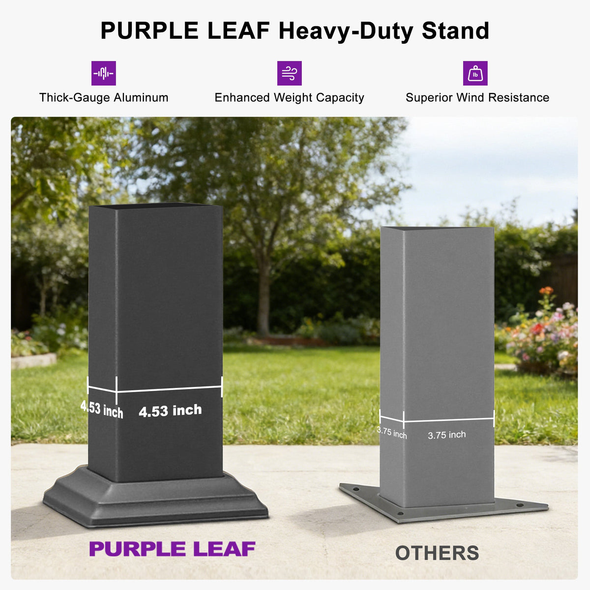 PURPLE LEAF Caesar Wall Mounted Louvered Pergola, All-Aluminum Patio Cover with Adjustable Roof, Hidden Gutter Drainage, Lean-to Pergola for Deck, Backyard, Porch, Dark Gray — product view 6