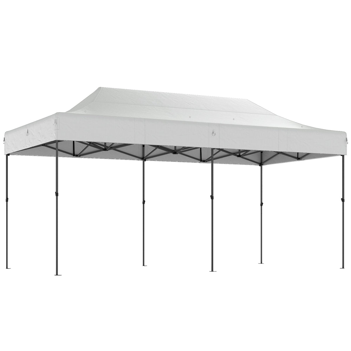 10' x 20' Pop Up Canopy Tent with Wheeled Carry Bag, White — product view 1