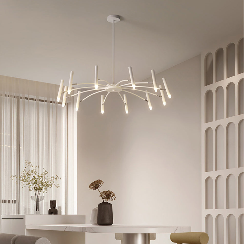 Arisha Modern Blown Linear Metal Multi-heads Chandelier — product view 5