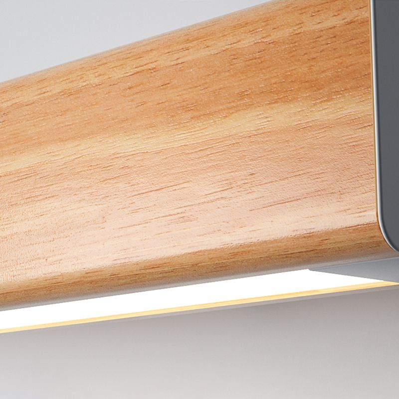 Muto Minimalist Linear Wood Vanity Wall Light for Bathroom — product view 5
