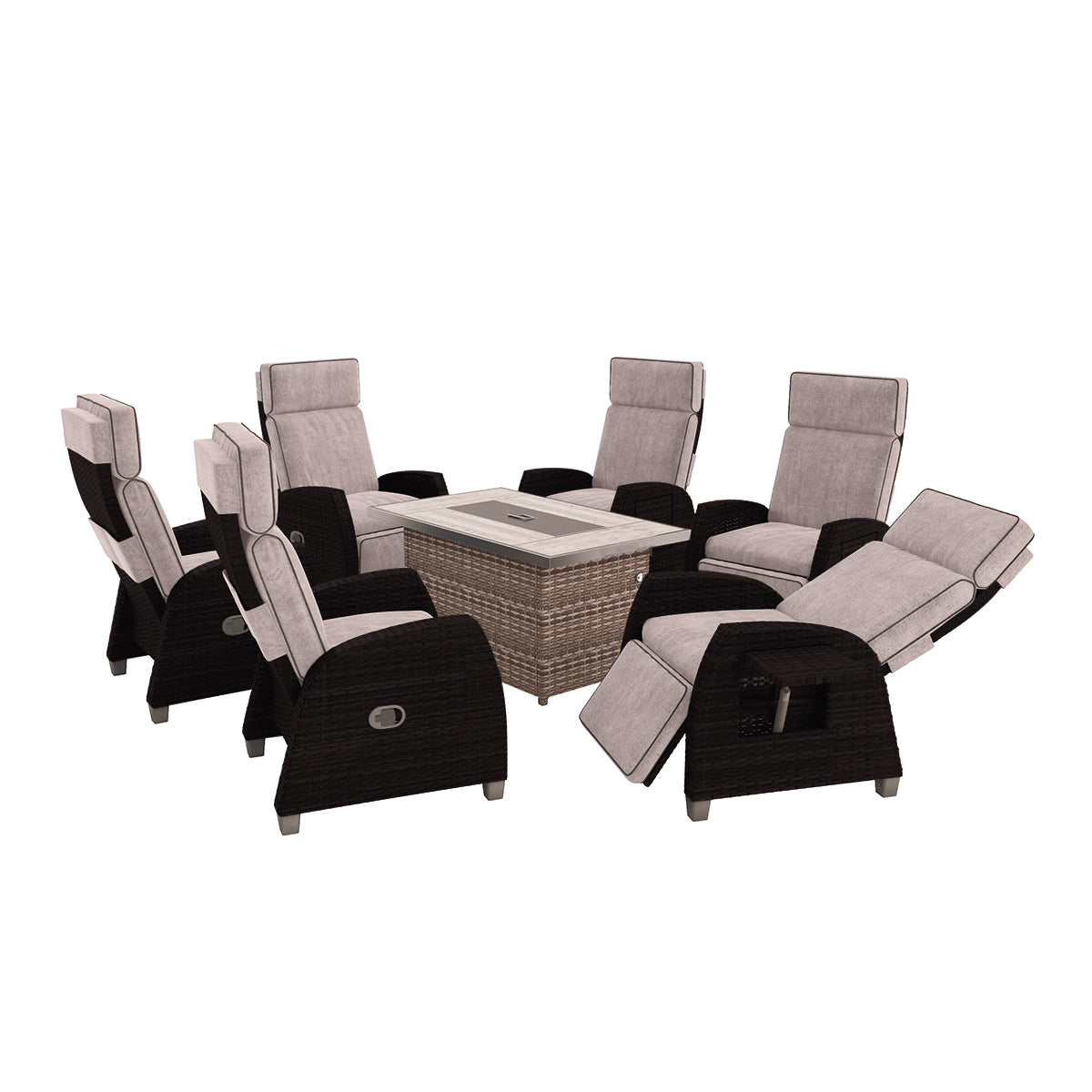 LOUNGE YARD Recliner & Fire Pit Table Set — product view 6