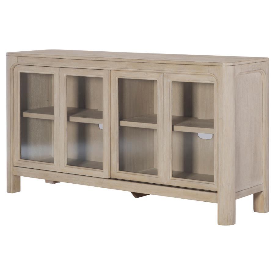 Solano Weathered Mango Wood Buffet Server Sideboard Cabinet – 115505 — product view 4