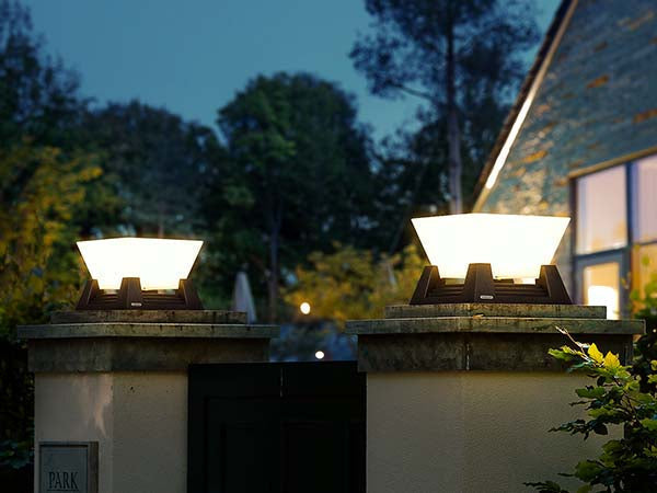 RIRZ NOVA Solar Post Light Modern Architectural LED Outdoor Pathway Garden — 28cm — product view 3