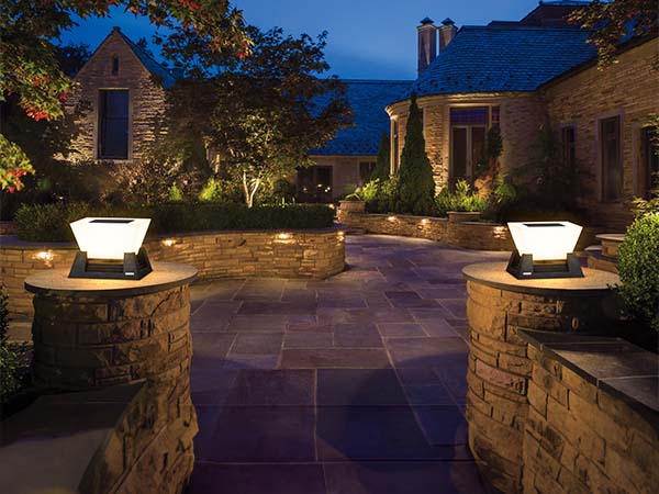 RIRZ NOVA Solar Post Light Modern Architectural LED Outdoor Pathway Garden — 28cm — product view 5