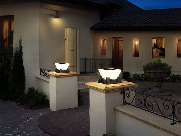 RIRZ NOVA Solar Post Light Modern Architectural LED Outdoor Pathway Garden — 28cm — product view 6
