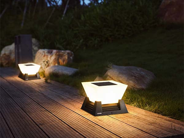 RIRZ NOVA Solar Post Light Modern Architectural LED Outdoor Pathway Garden — 28cm — product view 7