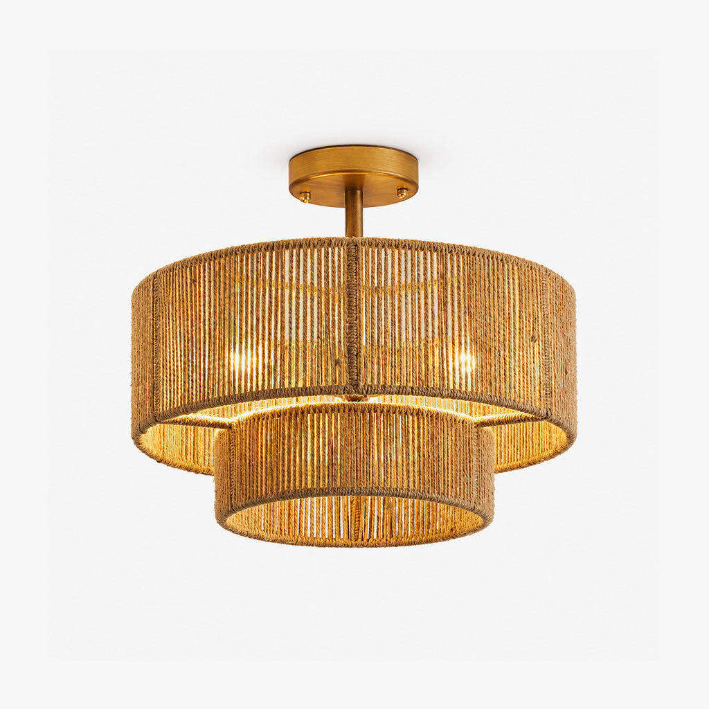 Skein Hemp Rope Flush Mount — product view 1