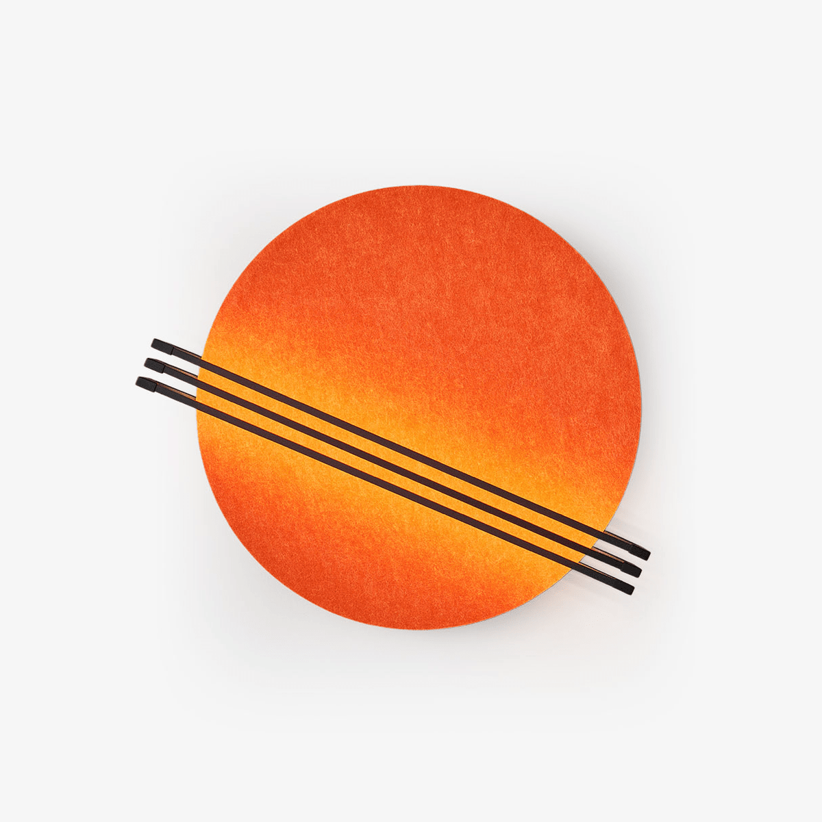 Abstract Sunrise Felt Wall Sconce Artistic LED Light & Art Bedroom Living Room — Grey Orange Blue — product view 6
