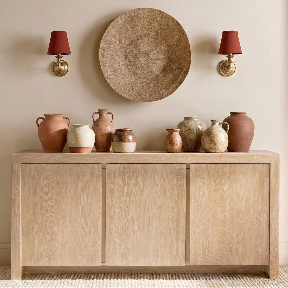 Rowan Fabric Drum Wall Sconce, Farmhouse Style — product view 3