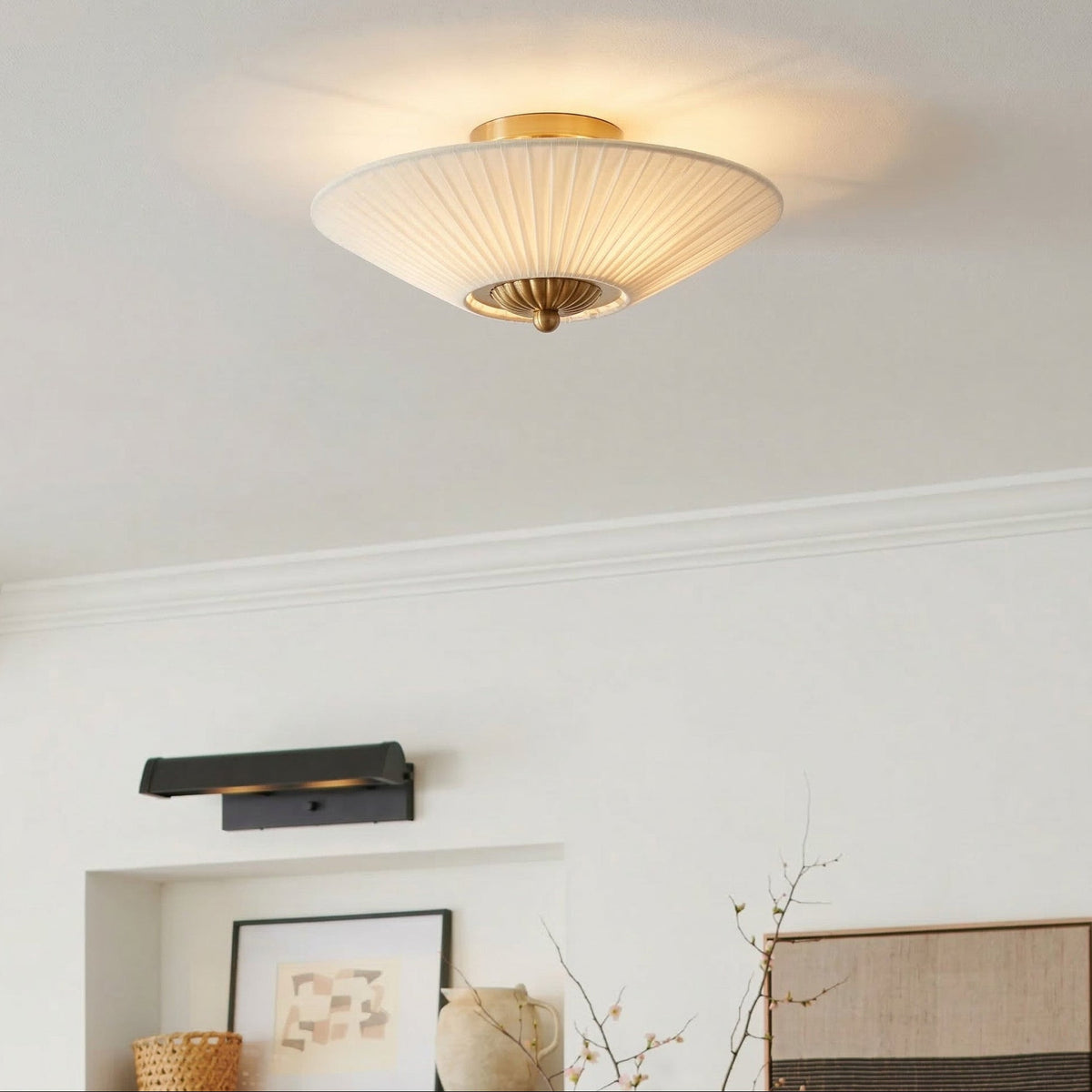 Elumina Silk Drum Semi-Flush Ceiling Light — product view 5