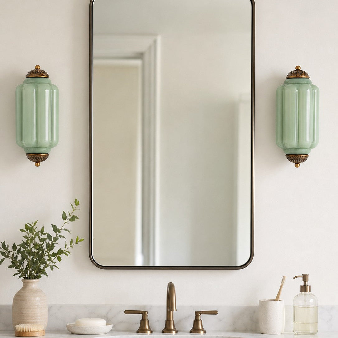 Scalloped Milk Glass Wall Sconce, Hardwired — product view 3