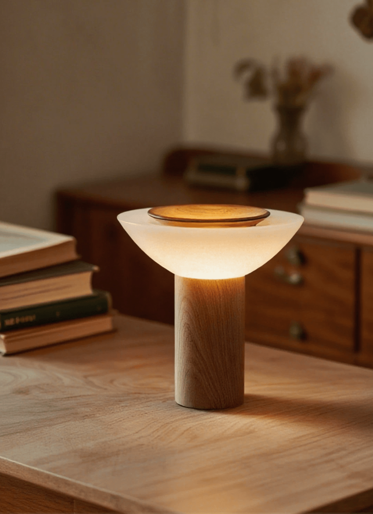 Solace Wood Table Lamp — product view 2