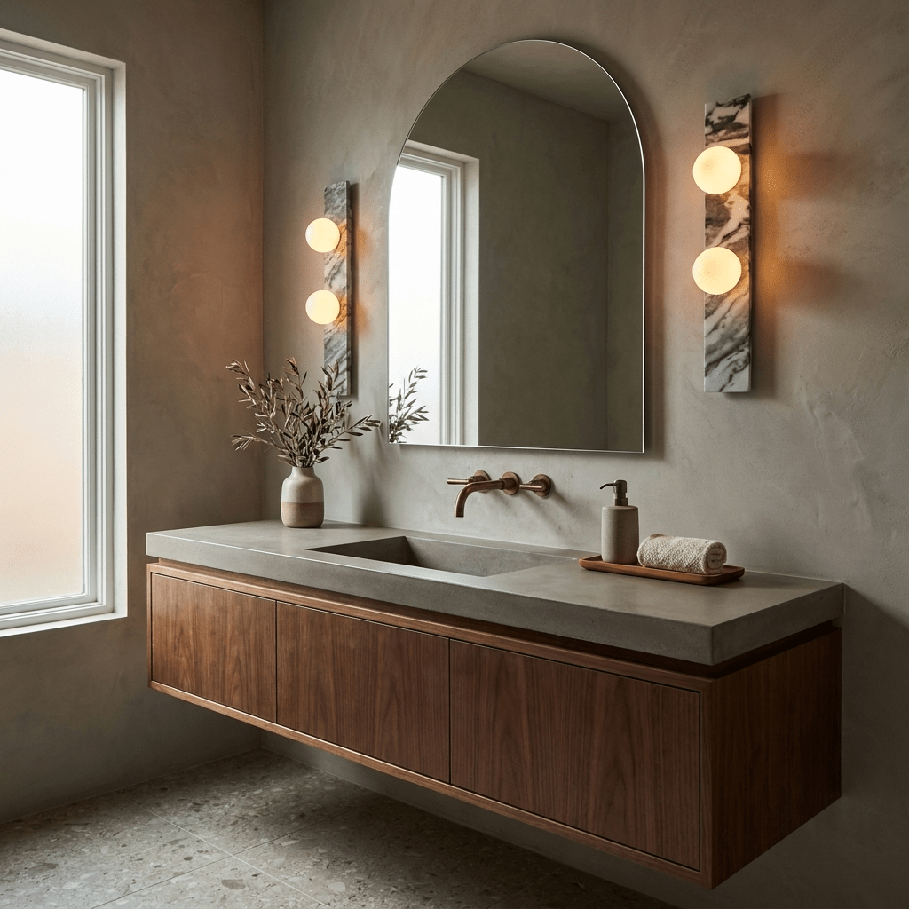 Virelle Stone Double Globe Wall Sconce — product view 3