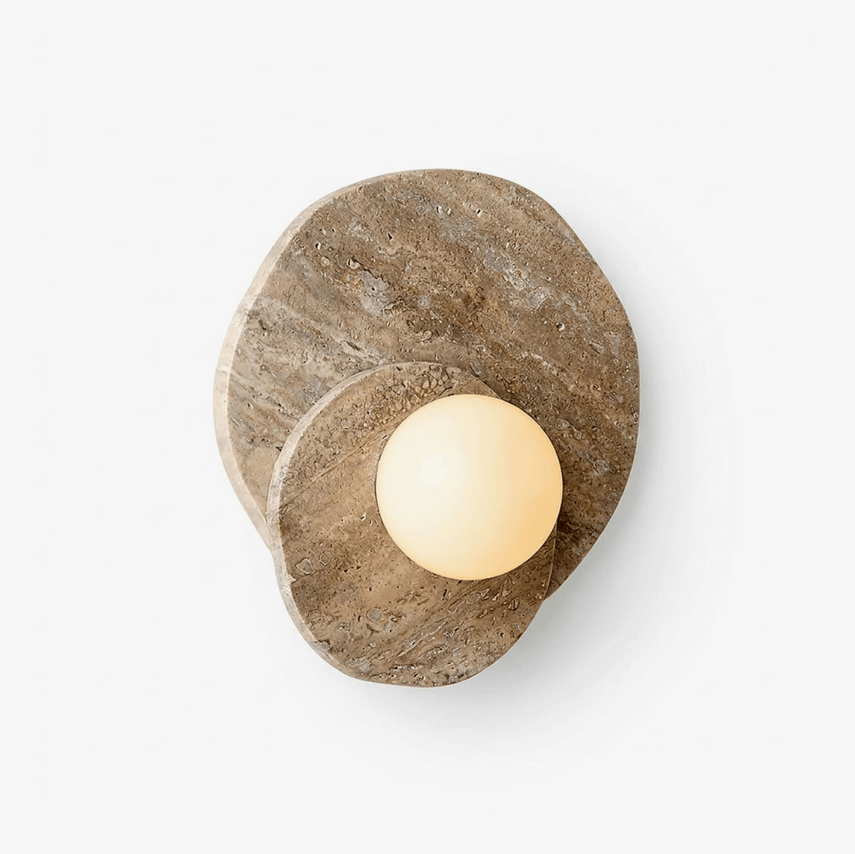 Elyra Layered Stone Globe Wall Sconce — product view 1