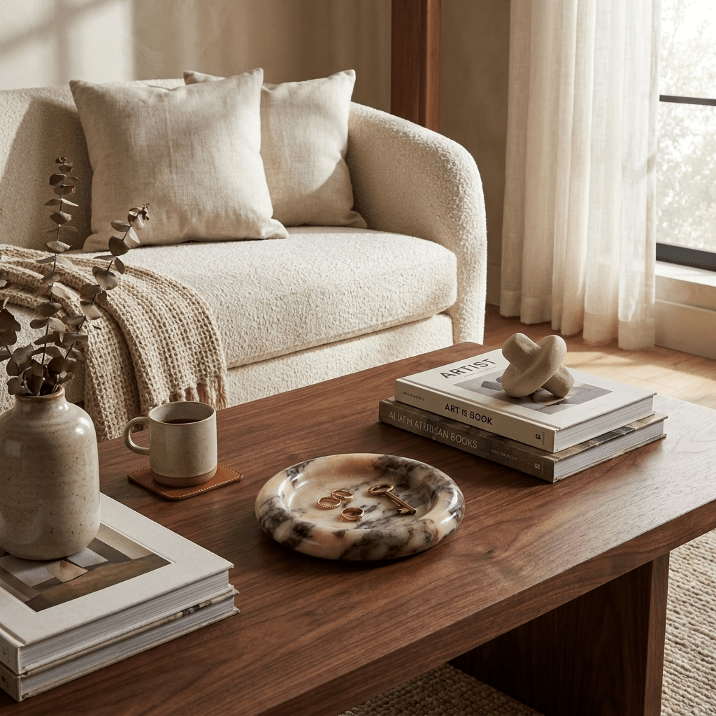 Luna Natural Stone Tray — product view 3