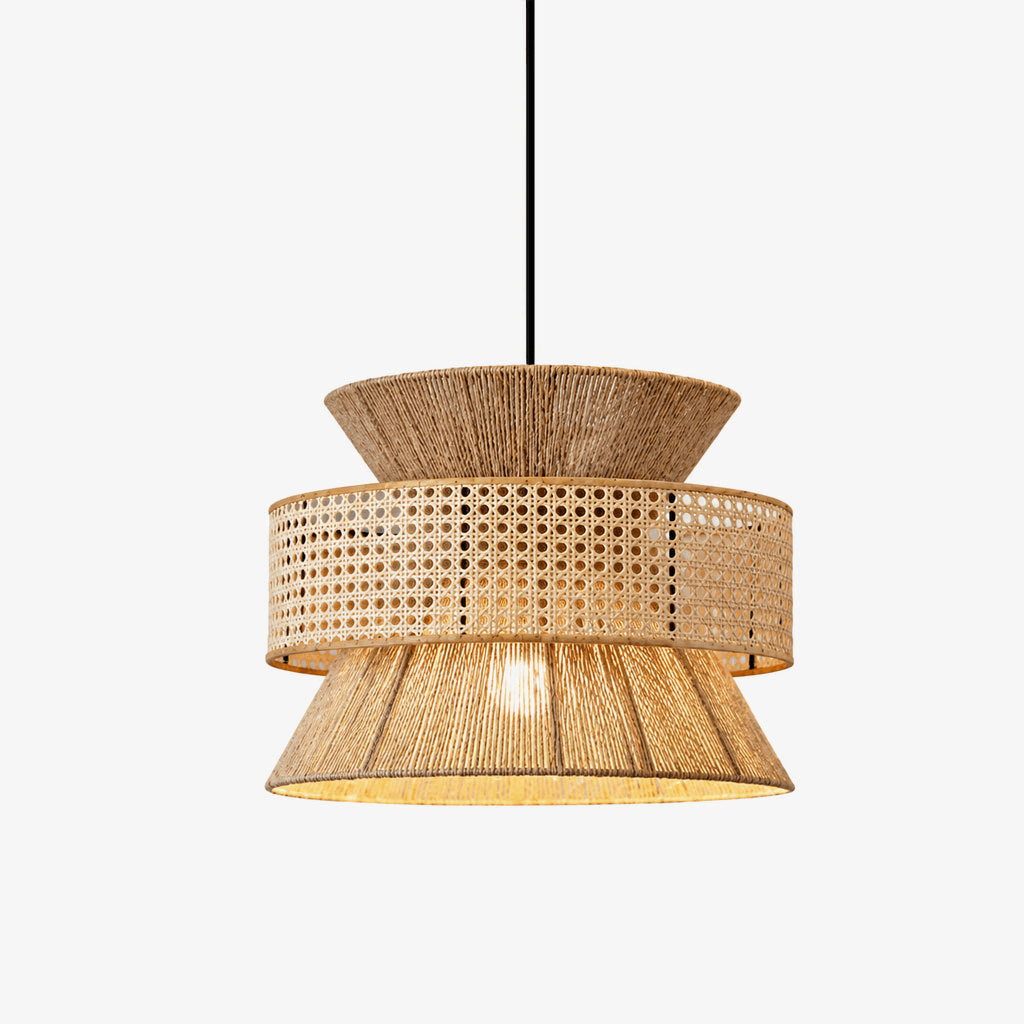 Reed Woven Rattan Pendant Light — product view 1