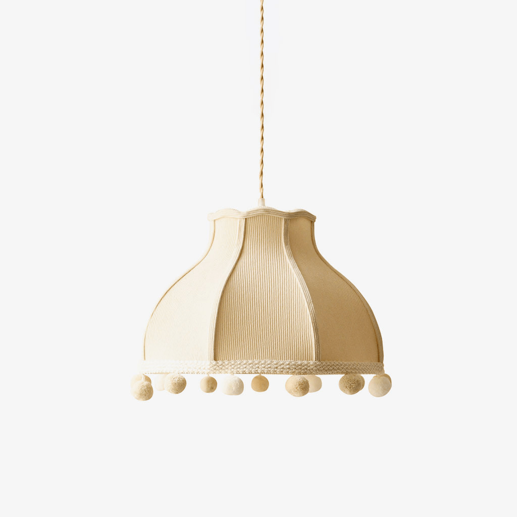 Clover Pom-Pom Trim Pendant Light — product view 1