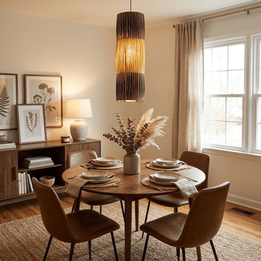 Reed Woven Raffia Pendant Lamp — product view 7