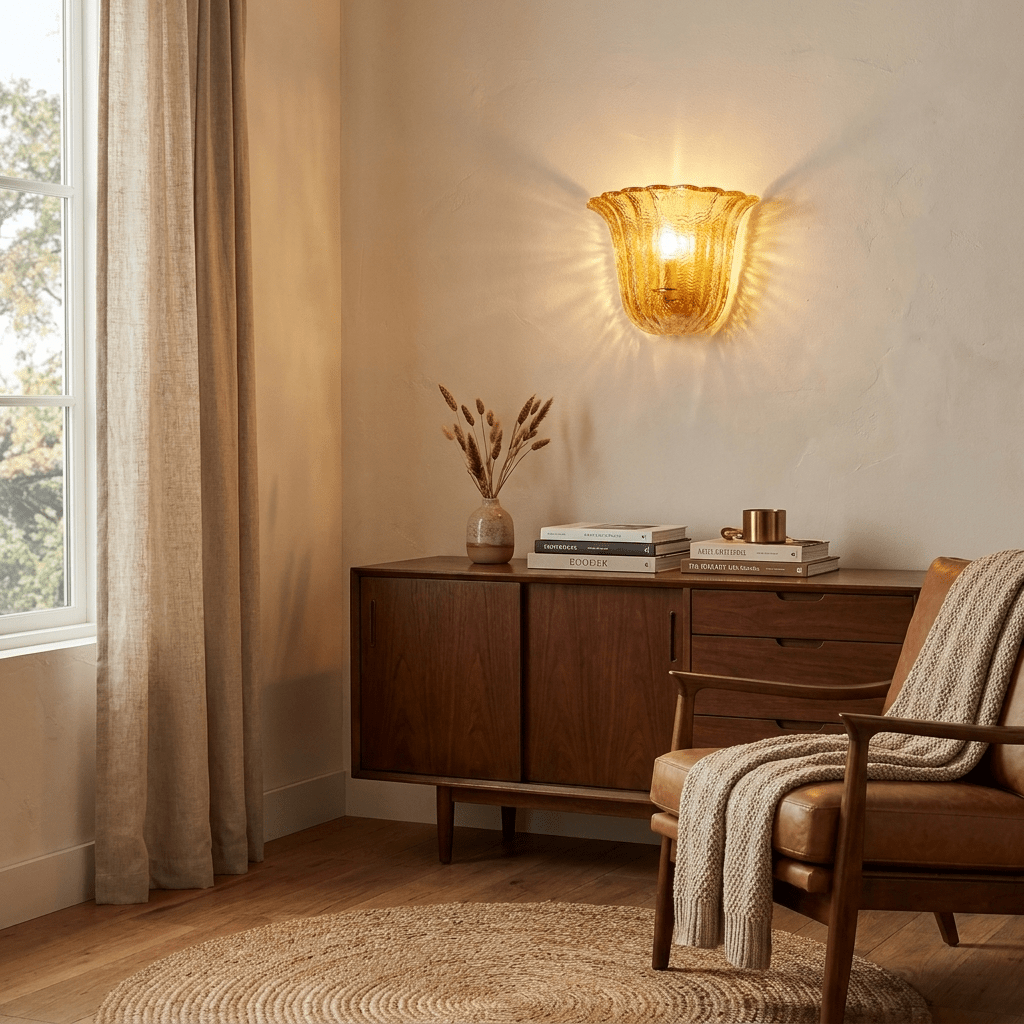 Marigold Fluted Glass Wall Sconce — product view 2