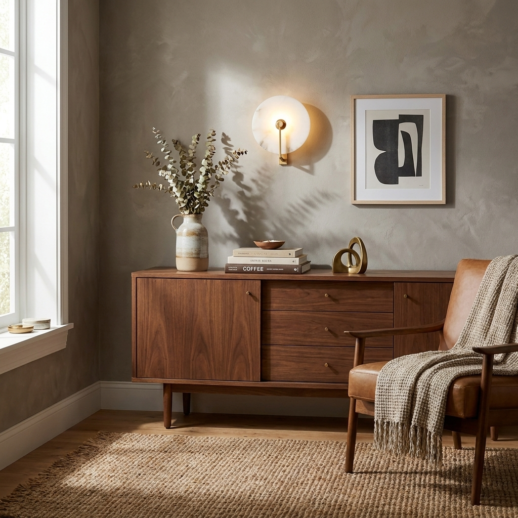 Medallion Alabaster Wall Sconce — product view 4