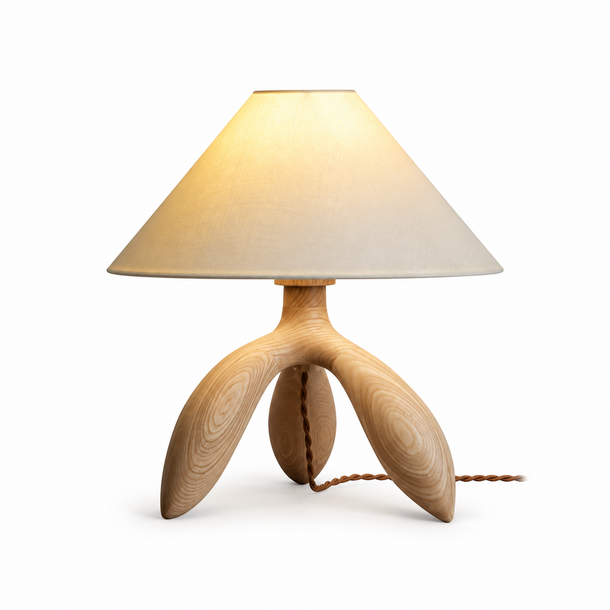 Trefoil Wood Table Lamp — product view 6
