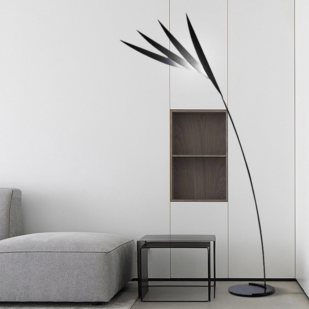 Salgado Leaf Metal/ Long Arm Floor Lamp, Living Room — product view 2