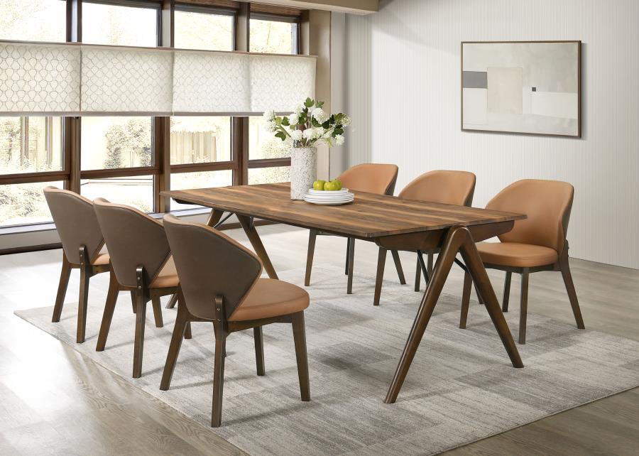 Randolph 7-Piece Rectangular Dining Table Set Sheesham and Brown – 192521-S7 — product view 1