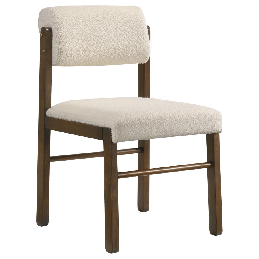 Coaster Decker 7-Piece 82" Walnut Dining Table Set with Cream Upholstered Chairs – 193951WAL-S7B — product view 3
