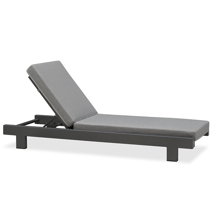 PURPLE LEAF Outdoor Standard Daybed for Patio, Poolside Chaise Lounge Bed with Cushion, Olefin Blend Fabric, Aluminum Frame Sunbed for Deck and Backyard — product view 3