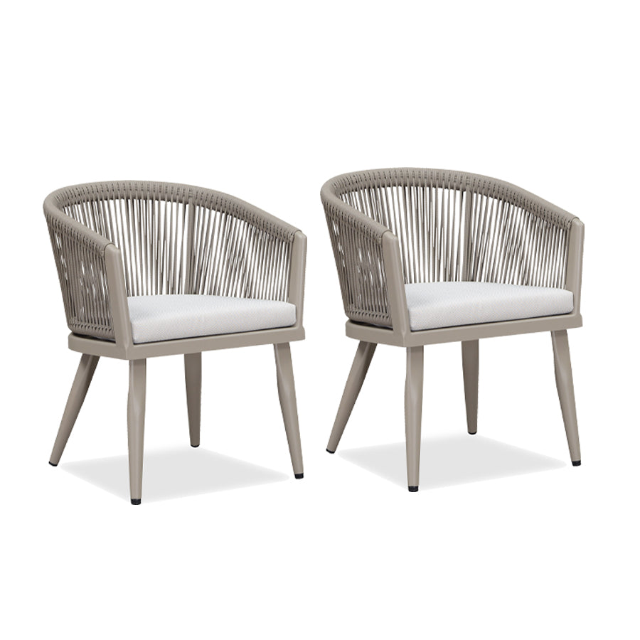 PURPLE LEAF Patio Dining Chairs Set of 2 Aluminum Frame Rattan Dining Chairs with Comfortable Cushions for Deck Garden — product view 1