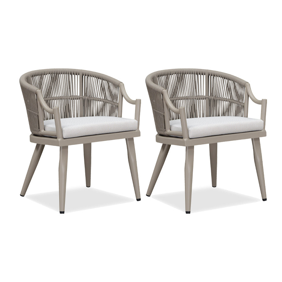PURPLE LEAF Outdoor Dining Chairs Set of 2 Modern Furniture Chairs with Comfortable Cushions and Aluminum Frame for Outdoor, Indoor, or Kitchen — product view 3