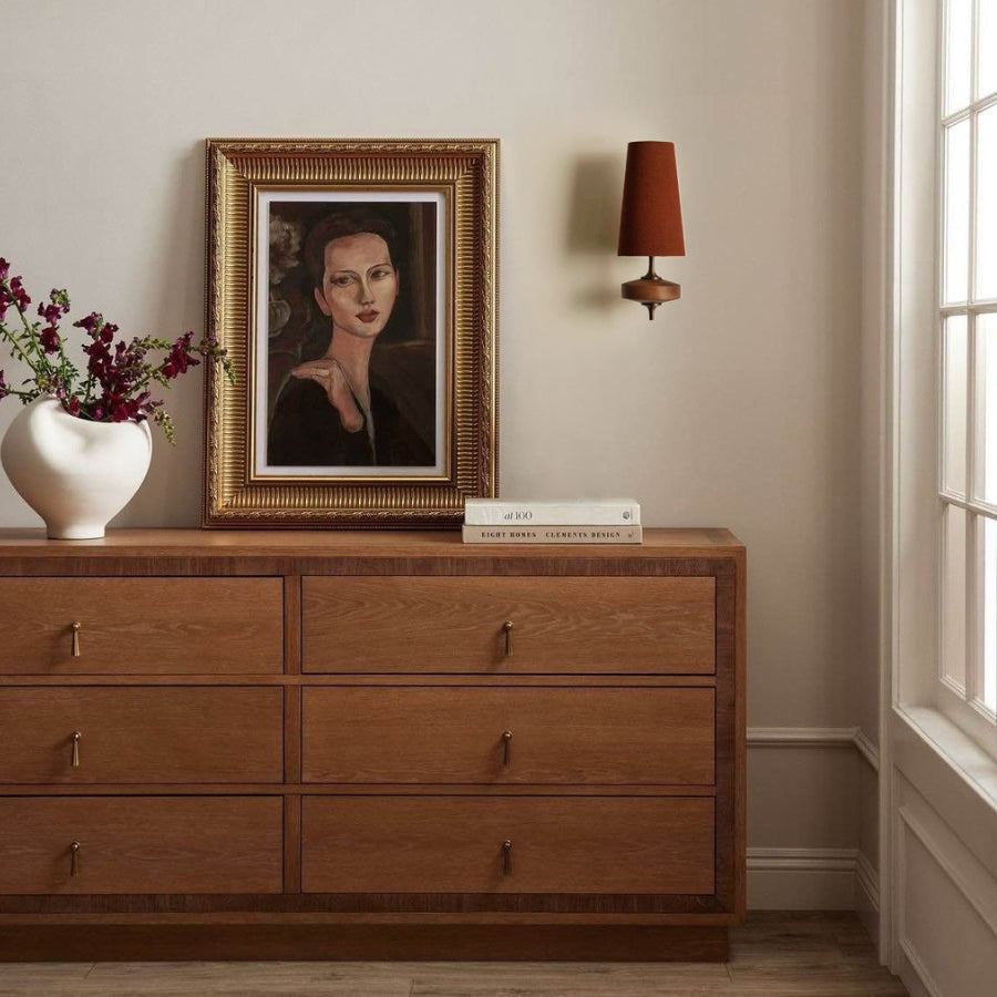 Rowan Fabric Drum Wall Sconce, Walnut, 1 or 2 Head — product view 7