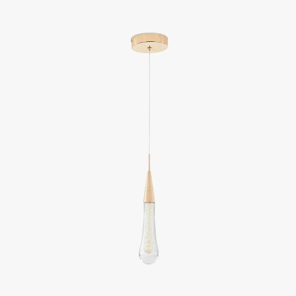 Teardrop Gold Pendant Light — product view 4