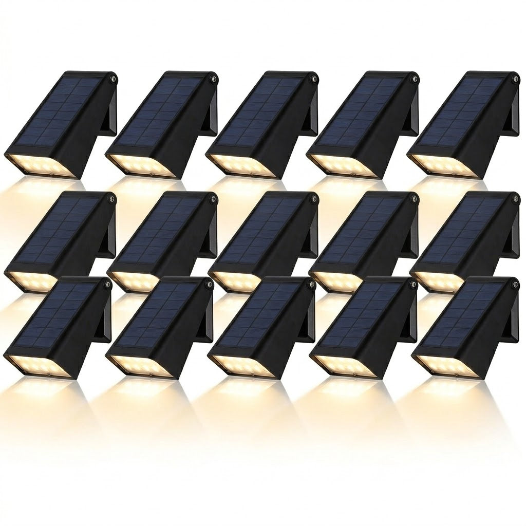 Solar Down Light Wall Sconce Waterproof Black Modern LED Outdoor — Sets of 2 to 10 — product view 6