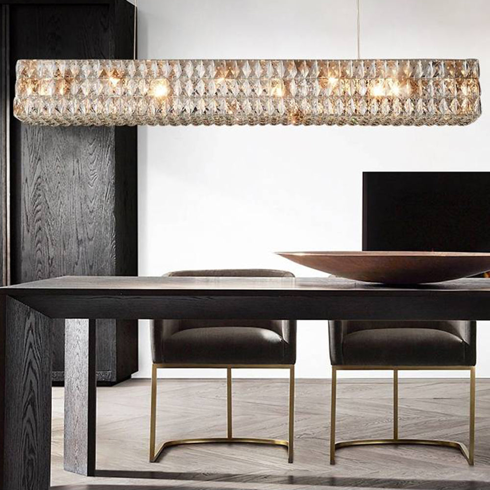 Kristy Rectangular Luxury Crystal Chandelier, 2 Colour — product view 4