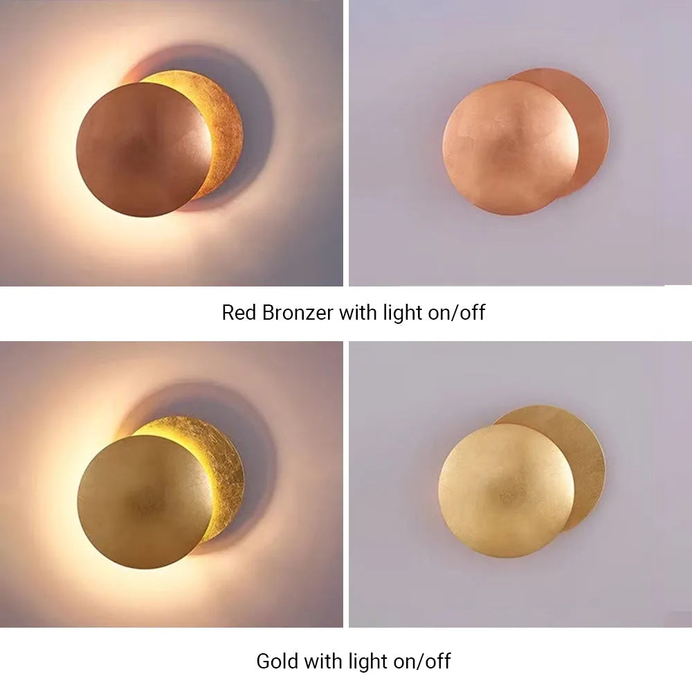 Arisha Modern Minimalist Moon Eclipse Round Wall Light — product view 4