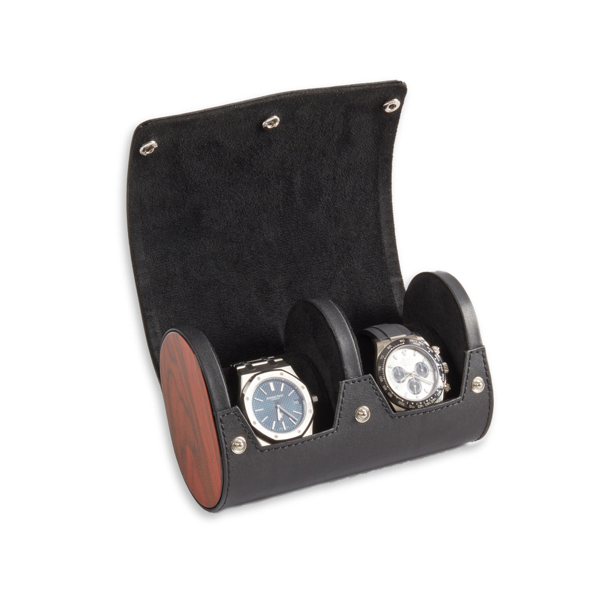 Two Watch Leather Travel Case — product view 3