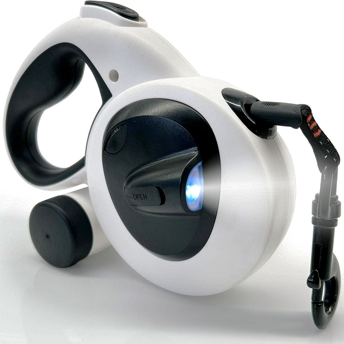 16ft Retractable Leash with LED Flashlight and Bag Dispenser — product view 4