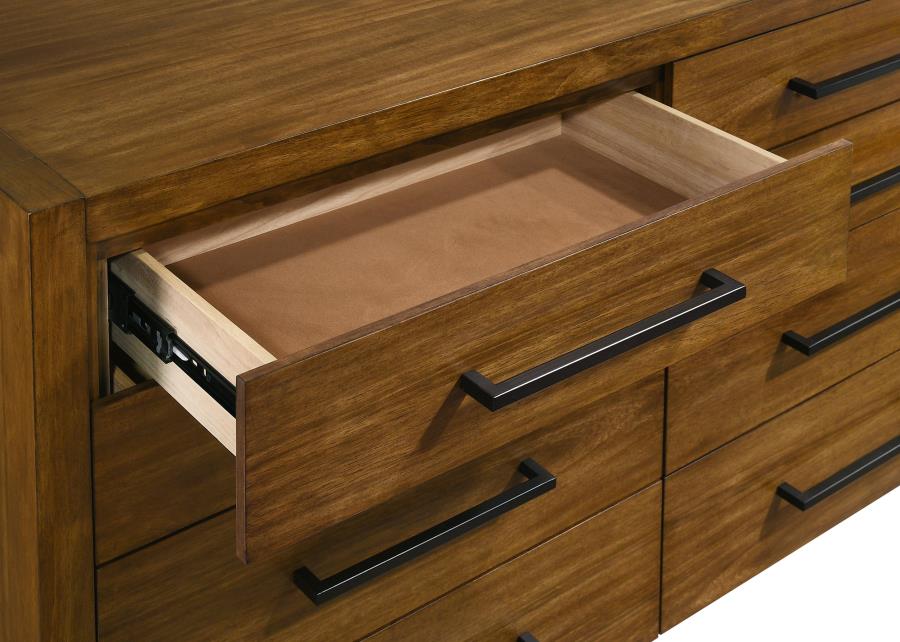 Adderley 8-Drawer Bedroom Dresser Warm Brown – 215853 — product view 3