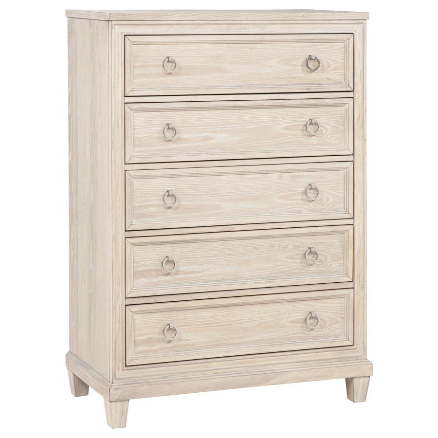 Coaster Pembroke Washed Oak 5-Drawer Chest – 215925 — product view 4