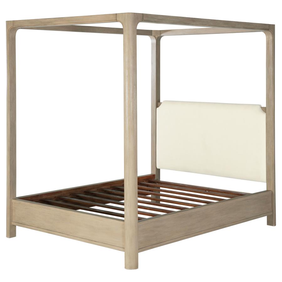 Solano 85-inch Queen Canopy Bed Weathered Mango – 222520Q — product view 3